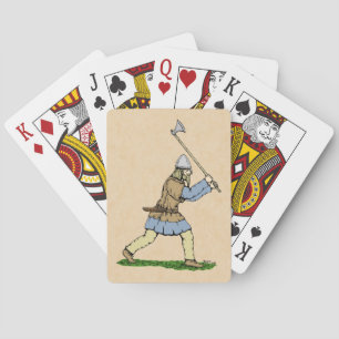 Jeu De Cartes Guerrier viking brandissant une grande boîte
