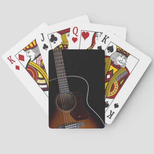 Jeu De Cartes Guitare acoustique de penchement (dos)