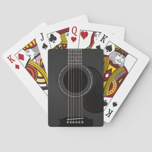 Jeu De Cartes Guitare acoustique noire (dos)