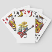 Jeu De Cartes Guitare Électrique Et Fûts (dos)