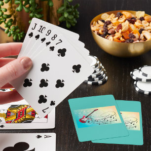 Jeu De Cartes Guitare électrique Rock and Roll Notes de musique