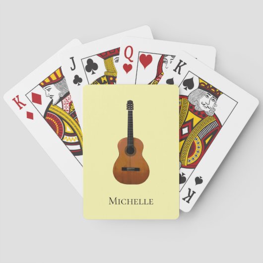 Jeu De Cartes Guitare Musical Jaune (dos)