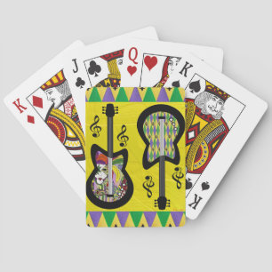 Jeu De Cartes Guitares colorées Mardi Gras
