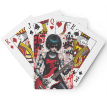 Guitariste Féminine Cyberpunk