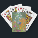 Jeu De Cartes Gustav Klimt Fleur Jardin Cottage Nature<br><div class="desc">Un beau tableau de jardin - c'est un tableau classique de Gustav Klimt,  appelé Cottage Garden,  ou Bauergarten,  1907,  qui est un gros plan d'un jardin fleuri,  un tableau floral coloré.</div>