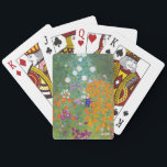 Jeu De Cartes Gustav Klimt : Jardin fleuri<br><div class="desc">Un beau jeu classique de cartes à jouer avec un jardin fleuri coloré,  peint par le peintre symboliste autrichien Gustav Klimt.</div>