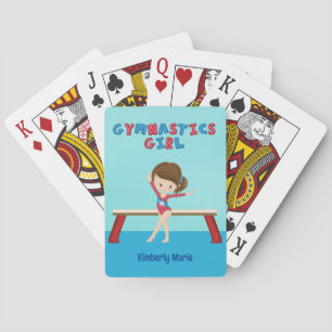 Jeu De Cartes Gymnastique mignonne fille Gymnaste personnalisée