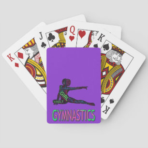Jeu De Cartes Gymnastique Mot Art Purple Classic Playing Cartes