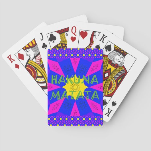 Jeu De Cartes Hakuna Matata Beautiful Amazing Design Colors (dos)