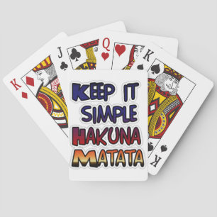 Jeu De Cartes Hakuna Matata Keep it Simple Cadeaux