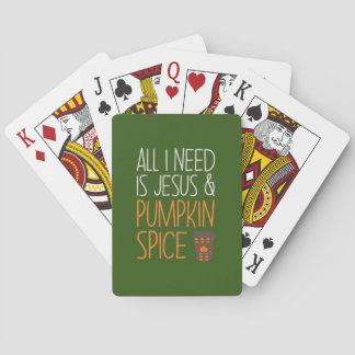 Jeu De Cartes Halloween All I Need Is Jesus And Pumpkin Birthday
