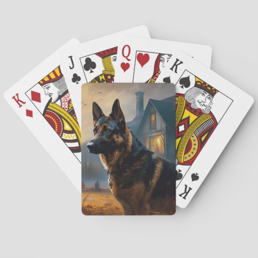 Jeu De Cartes Halloween allemand effrayant (dos)