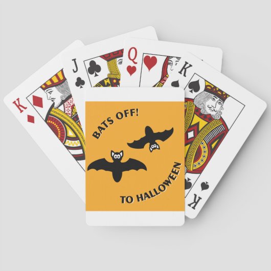 Jeu De Cartes Halloween Bats Orange (dos)