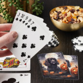 Jeu De Cartes Halloween Cocker Spaniel Avec Citrouilles (In Situ)