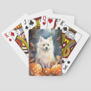Jeu De Cartes Halloween Eskimo Américain Avec Citrouilles Épouva