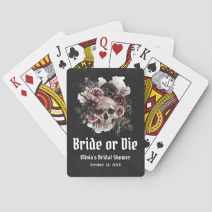 Jeu De Cartes Halloween Fleurs Crâne Mariée ou Mourir Enterremen