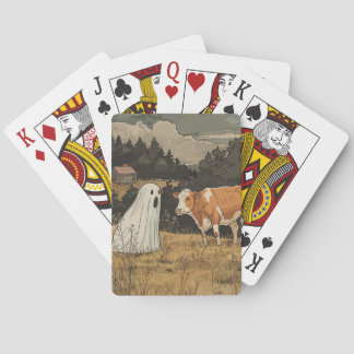 Jeu De Cartes Halloween Ghost Cow Modern Farmhouse Playing Cards
