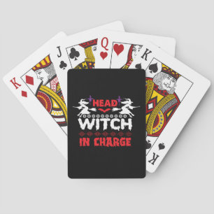 Jeu De Cartes Halloween Head Witch En Charge Anniversaire