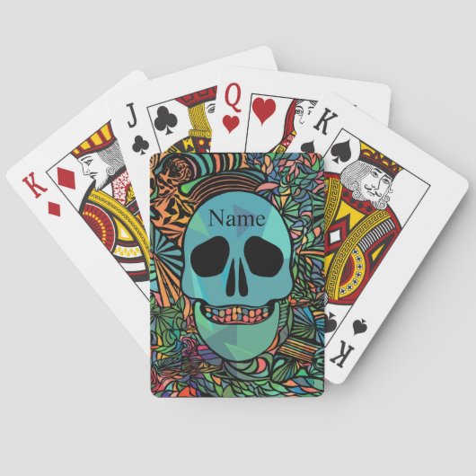 Jeu De Cartes Halloween Hippie Skull Thunder_cove (dos)