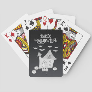 Jeu De Cartes Halloween la nuit avec Haunted House, chauves-sour