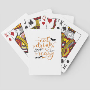 Jeu De Cartes Halloween Manger Boire Et Être Effrayant Créatif D