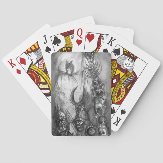 Jeu De Cartes HALLOWEEN MONSTERS / ORK WAR Imaginaire noir blanc (dos)