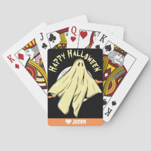 Jeu De Cartes Halloween simple et heureux fantôme éffrayant
