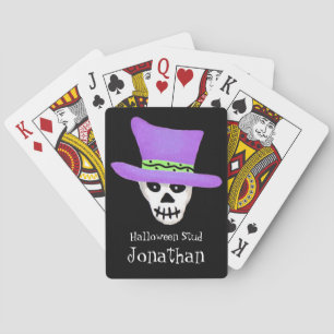 Jeu De Cartes Halloween Squelette Nom du crâne Whimy personnalis
