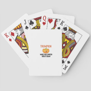 Jeu De Cartes Halloween Trumpkin - Graphique Citrouille drôle po