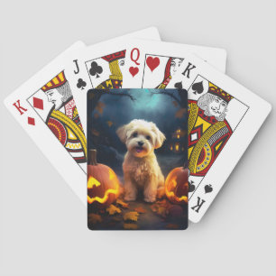 Jeu De Cartes Halloween Yorkipoo Avec La Peur Citrouille
