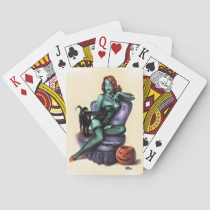 Jeu De Cartes Halloween Zombie petite fille vers le haut