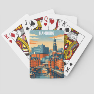 Jeu De Cartes Hambourg Allemagne Voyage Minimaliste Port
