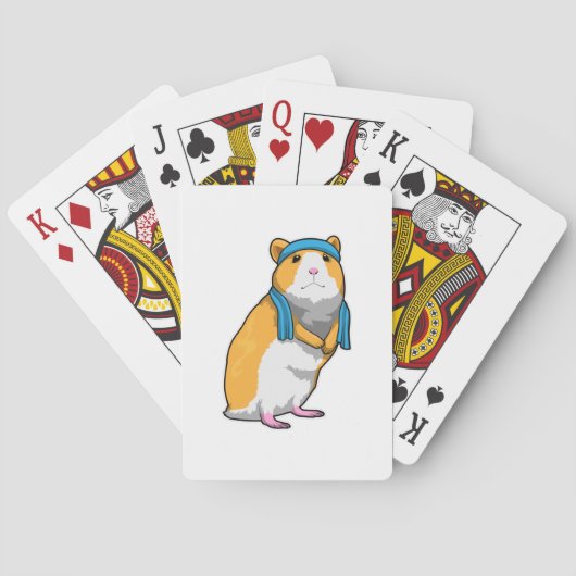Jeu De Cartes Hamster à Fitness avec serviette (dos)