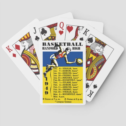 JEU DE CARTES HANFORD, CALIFORNIA PLAYING CARDS. (dos)