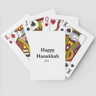 Jeu De Cartes Hanoukka heureux votre nom image texte modifiable