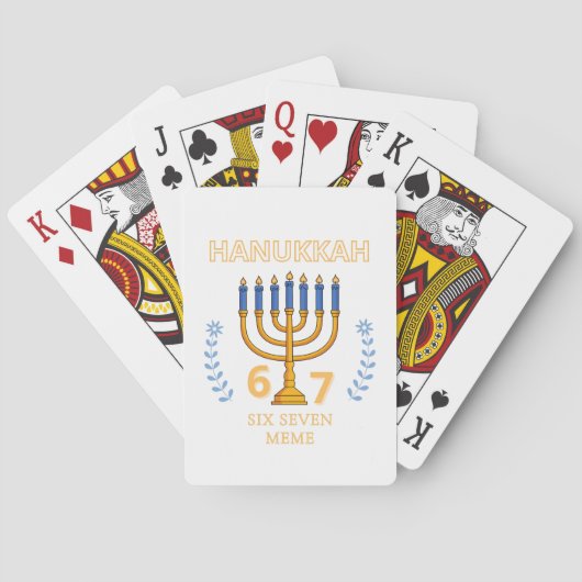 Jeu De Cartes Hanukkah 67 Six Seven Mème (dos)