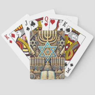 Jeu De Cartes Hanukkah Menorah juive hébraïque