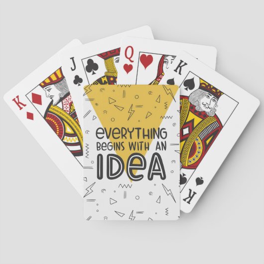 Jeu De Cartes Happiness Citer Tout Commence Par Une Idée (dos)