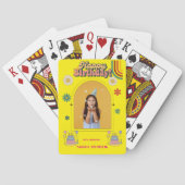 Jeu De Cartes Happy Birthday Photo Pillow | Personalized Gift  (dos)