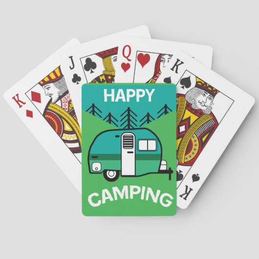 Jeu De Cartes Happy Campers | Caravaner | Camper Thlow Pillow Mu (dos)