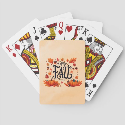 Jeu De Cartes Happy Fall Y'all classique (dos)