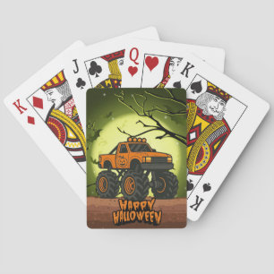 Jeu De Cartes Happy Halloween Monster Truck avec chauves-souris 