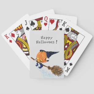 Jeu De Cartes Happy Halloween sorcière Citrouille Volant Chambre