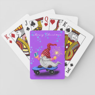 Jeu De Cartes Happy Skater Gnome avec Sparkler et cadeau pour vo