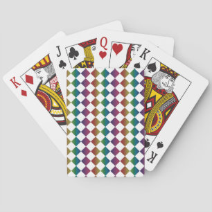 Jeu De Cartes Harlequin multicolore couleur Diamond Checker