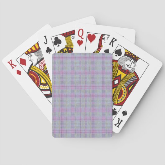 Jeu De Cartes Harmonie carreautée lavande  (dos)