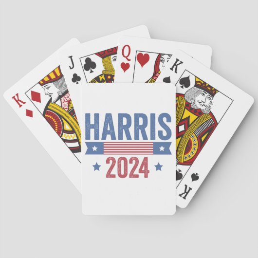 Jeu De Cartes Harris Pour Président Élections Démocrates América (dos)