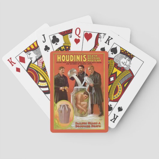 Jeu De Cartes Harry Houdini Publicité Vintage (dos)