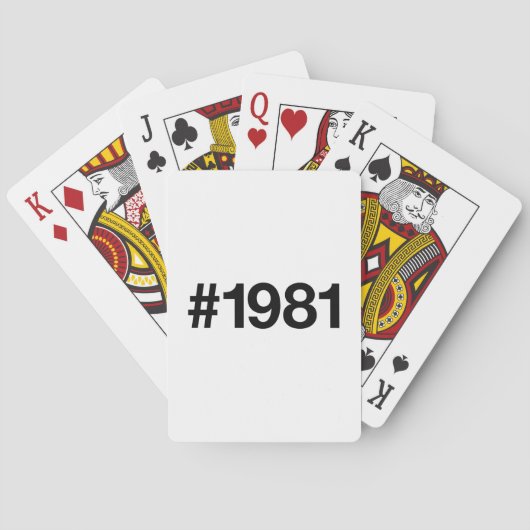 Jeu De Cartes Hashtag 1981 44 Anniversaire (dos)