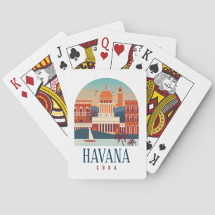 Jeu De Cartes Havana Cuba Vintage Minimal Retro Voyage